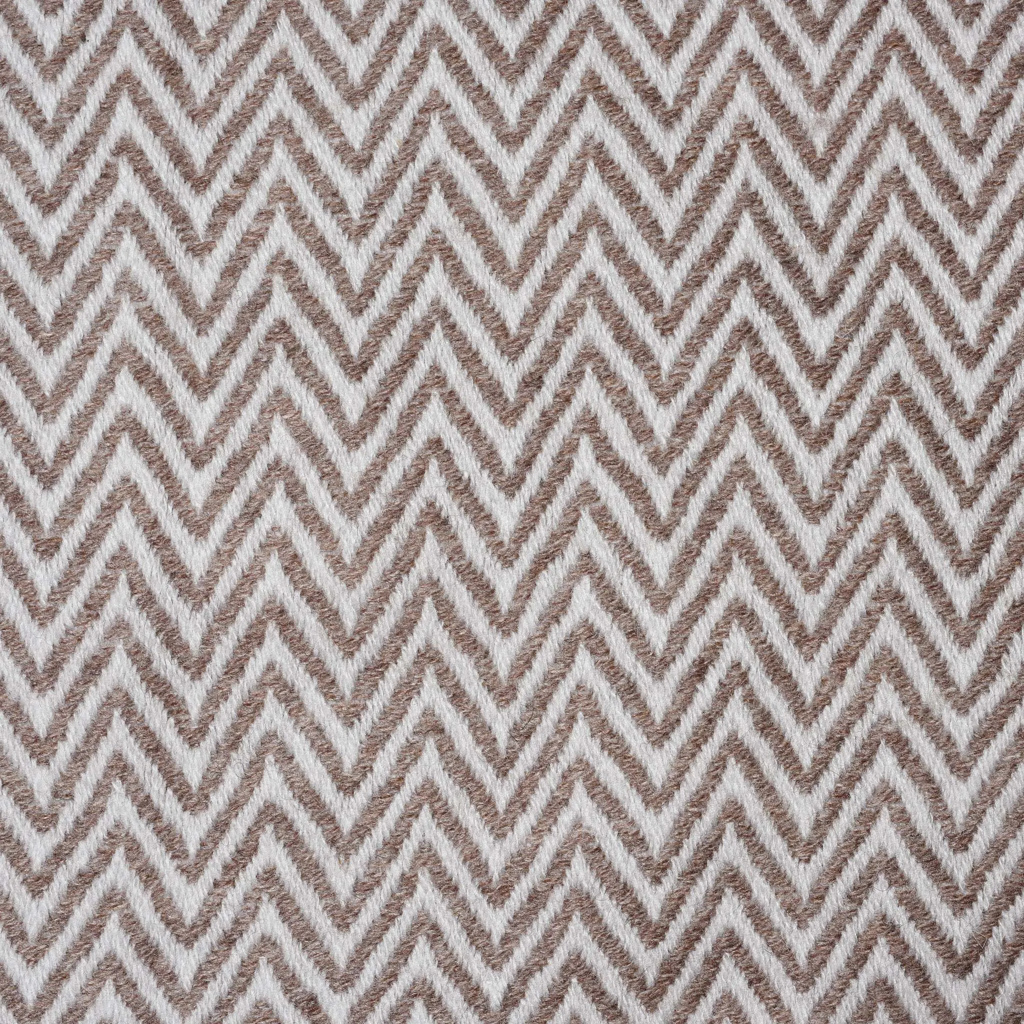 Wool Throw from Kashmir -Zig Zag Taupe