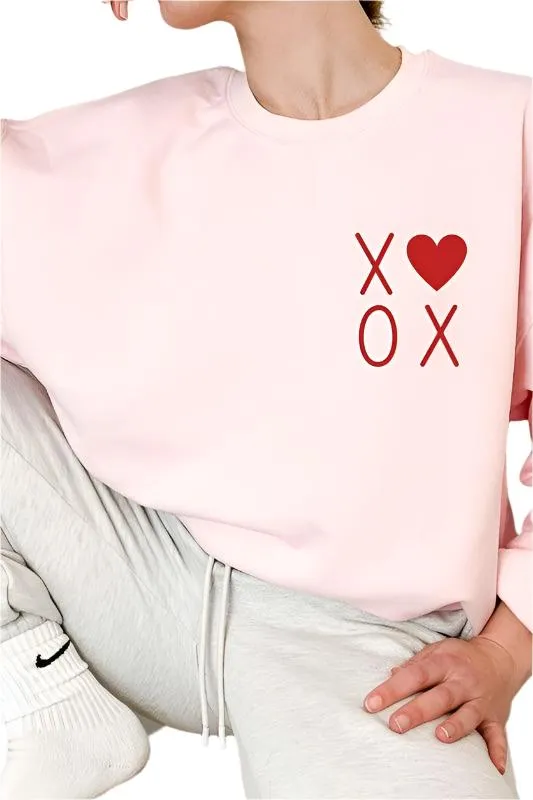 XOXO Valentines Pocket Oversized Sweatshirt